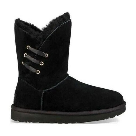 New! Ugg Constantine Genuine Lamb Shearling Lined Boot Black Size